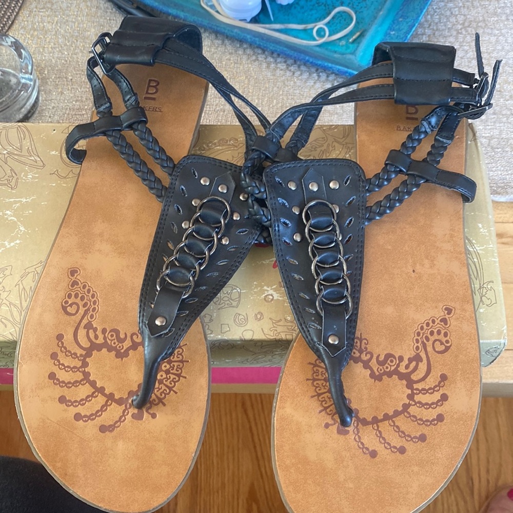 Bakers sandals Black leather size 8.5
